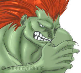 Game Portraits: SF2 Blanka Digital Sketch