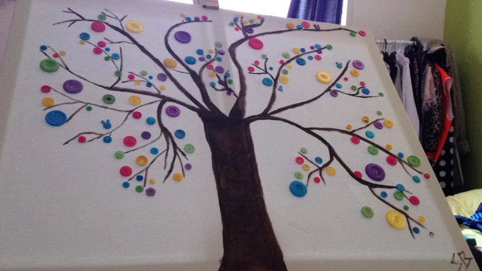 button tree - canvas painting by poppitsophie1234 on DeviantArt