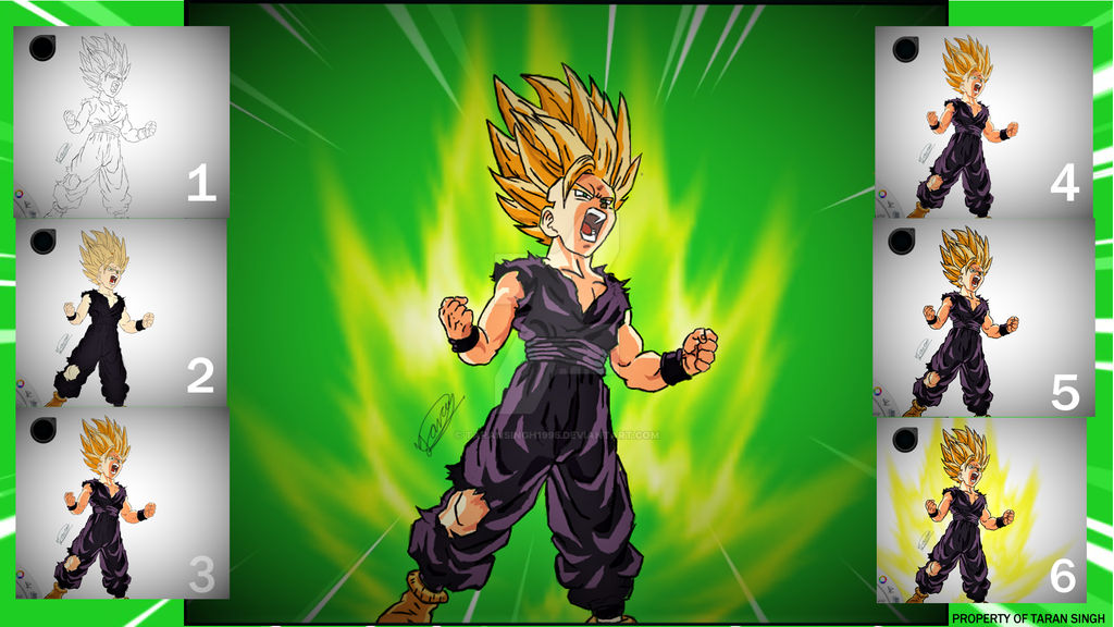DBZ Sketch Process by TaranSingh1995 on DeviantArt