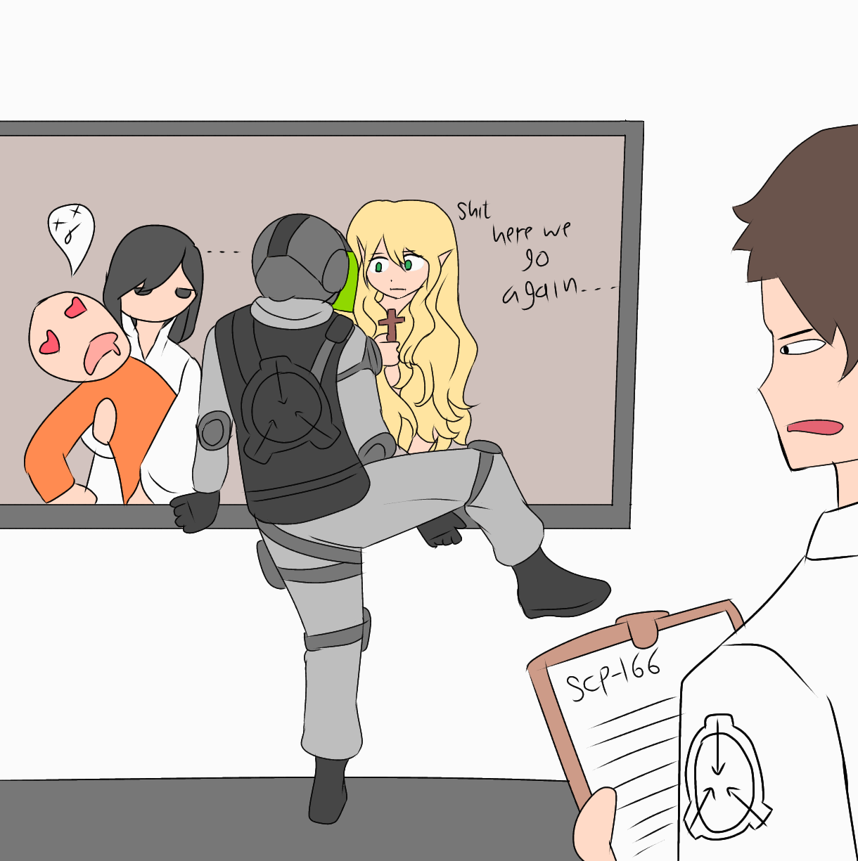 Scp foundation meme , guard try to (....)SCP 166 by yellowhMoana on ...