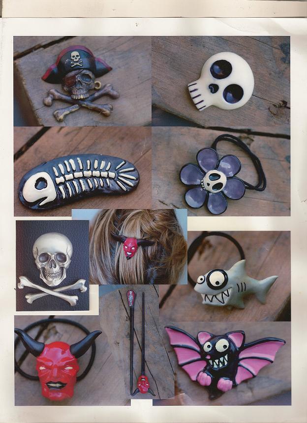 Creepy hair ties and clips