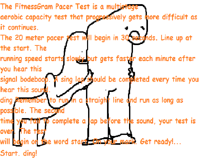 The Fitnessgram Pacer Test By Sublimepiccas On Deviantart - fitnessgram pacer test audio roblox