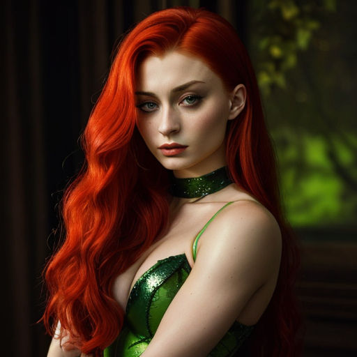 Sophie Turner as Poison Ivy by jdoggyb on DeviantArt
