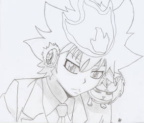 Tsuna from REBORN with natsu