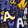 Letter A Variations Procreate Digital Lettering