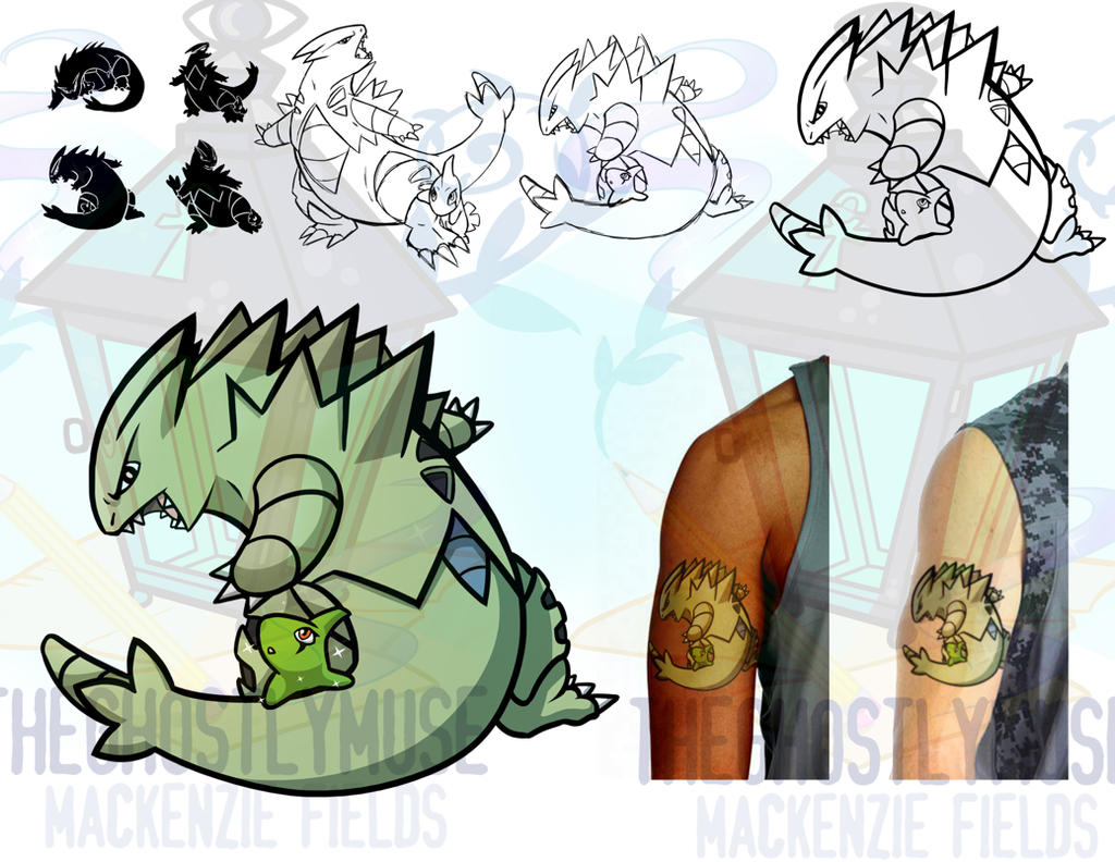 Tyranitar Tattoo Commission Process by GhostlyMuse on DeviantArt