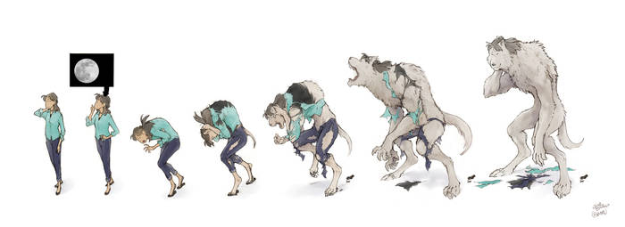 Megumi Werewolf Transformation Sequence