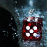 Dice in water