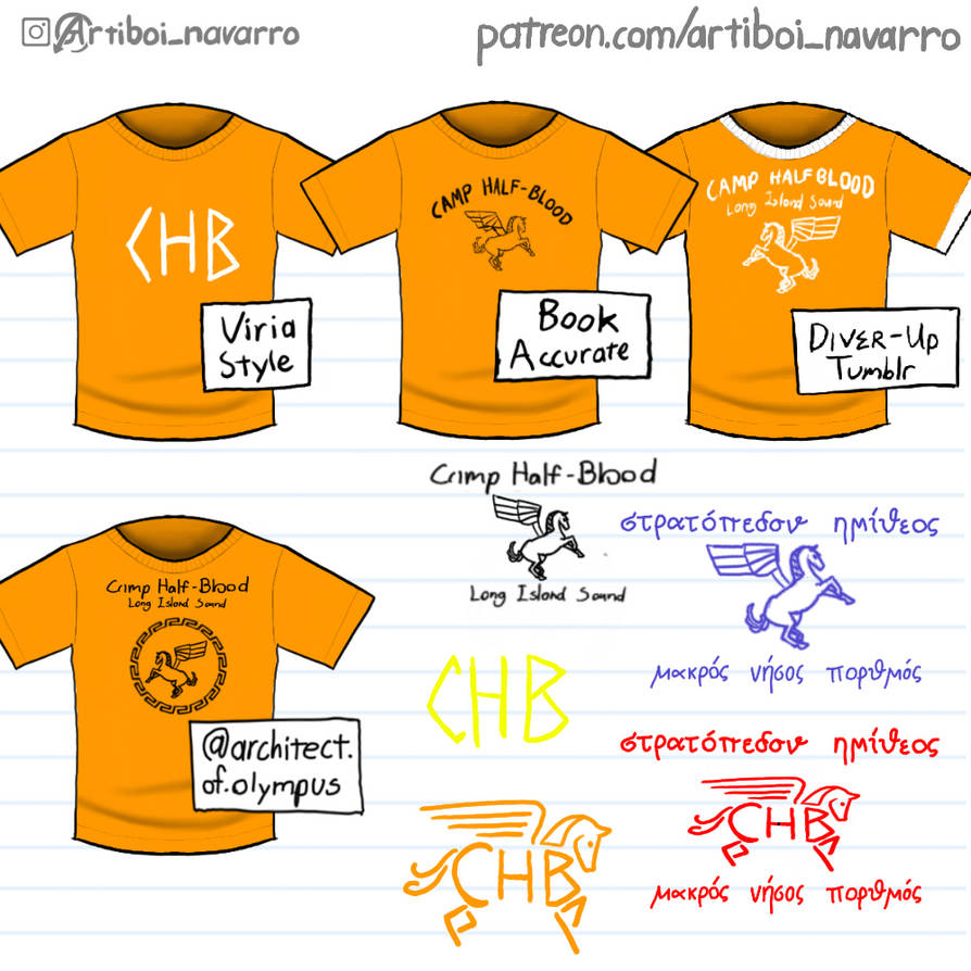 PJOTV] They made Camp Half-Blood t-shirts! The Trio's signatures are on the  back! : r/camphalfblood