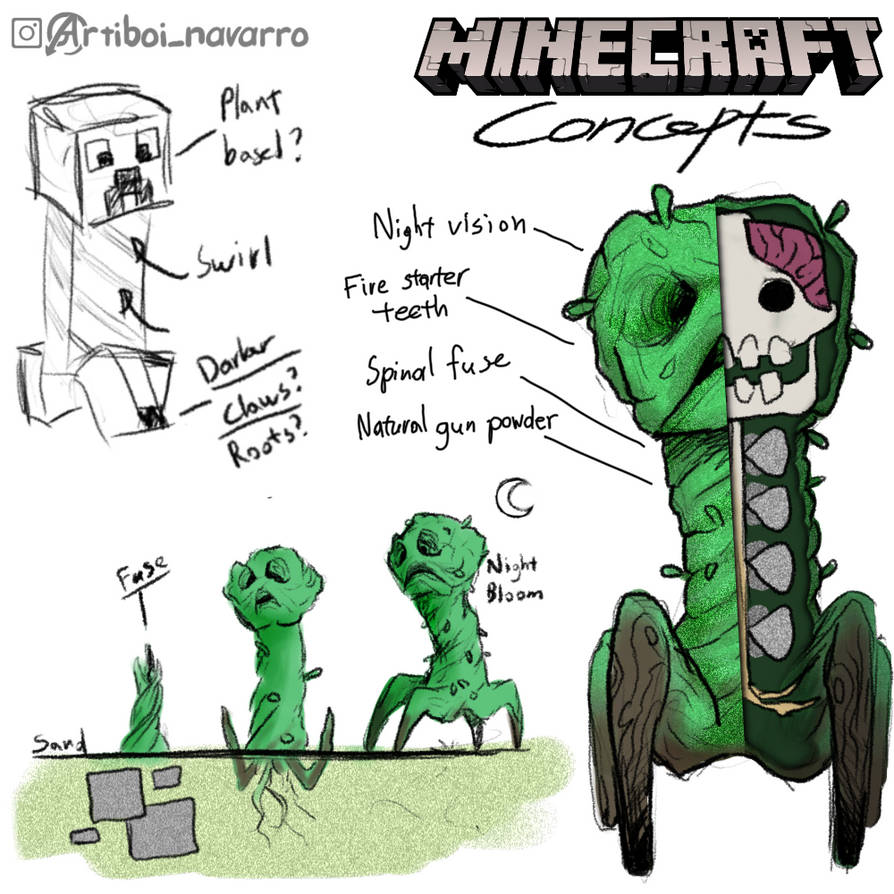 Minecraft Concepts Creeper by andrew-navarro on DeviantArt
