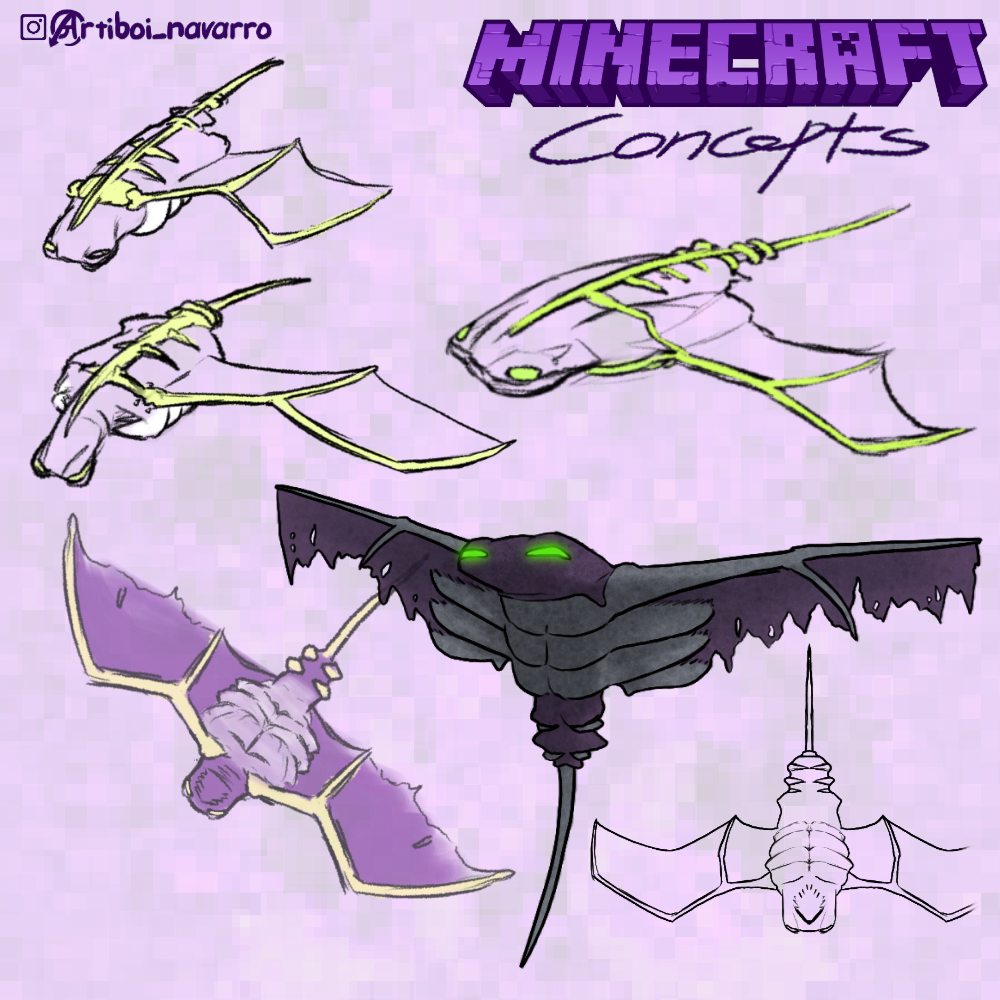 Minecraft Concepts Phantom by andrew-navarro on DeviantArt