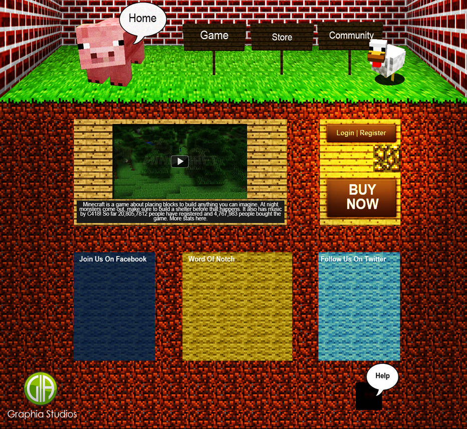 Minecraft Website Design by AhmetUYAR on DeviantArt