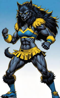 Muscular Werewolf Cheerleader Veronica Lodge