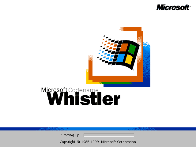 Windows Whistler Build 2257 boot screen by oscareczek on DeviantArt