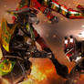megazord fan art wallpaper dragonzord