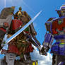 Astro Megazord and Thunder Megazord 3D Model