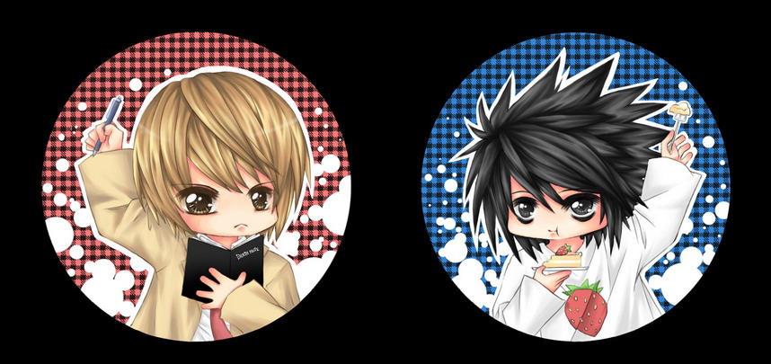 Death Note Gifts DEATH NOTE Pack De Badges Light, L & Ryuk
