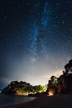 camping under the milkyway