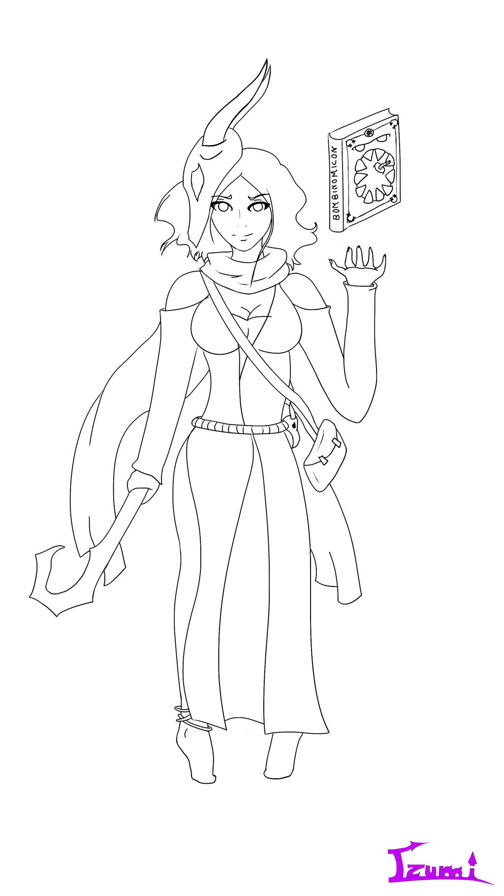 Lineart - Fem. Merasmus - TF2 by MewYare on DeviantArt