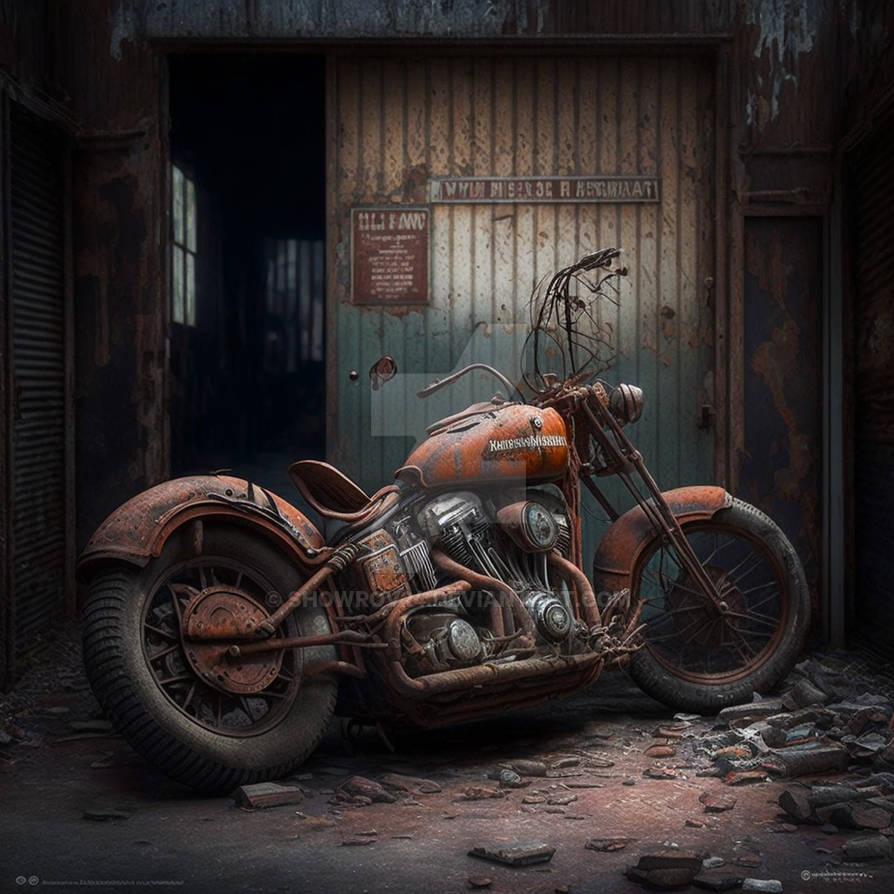 Harley Raptor Rusted LETS GO rusty harley davidson motorcycle abandoned by showrov24 on ...