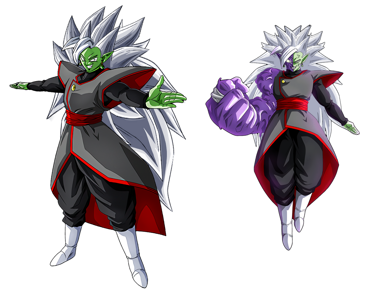 Merged Zamasu (Raditz Black) renders by DarrielOni on DeviantArt