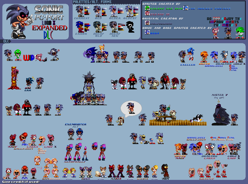 Lord x sprites Sonic.EXE PC PORT by evgeniimurin on DeviantArt