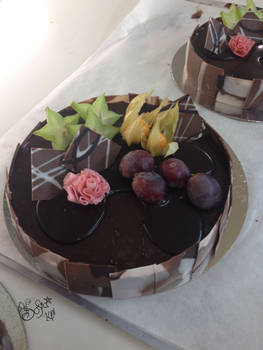 French chocolate cake - truffle 2