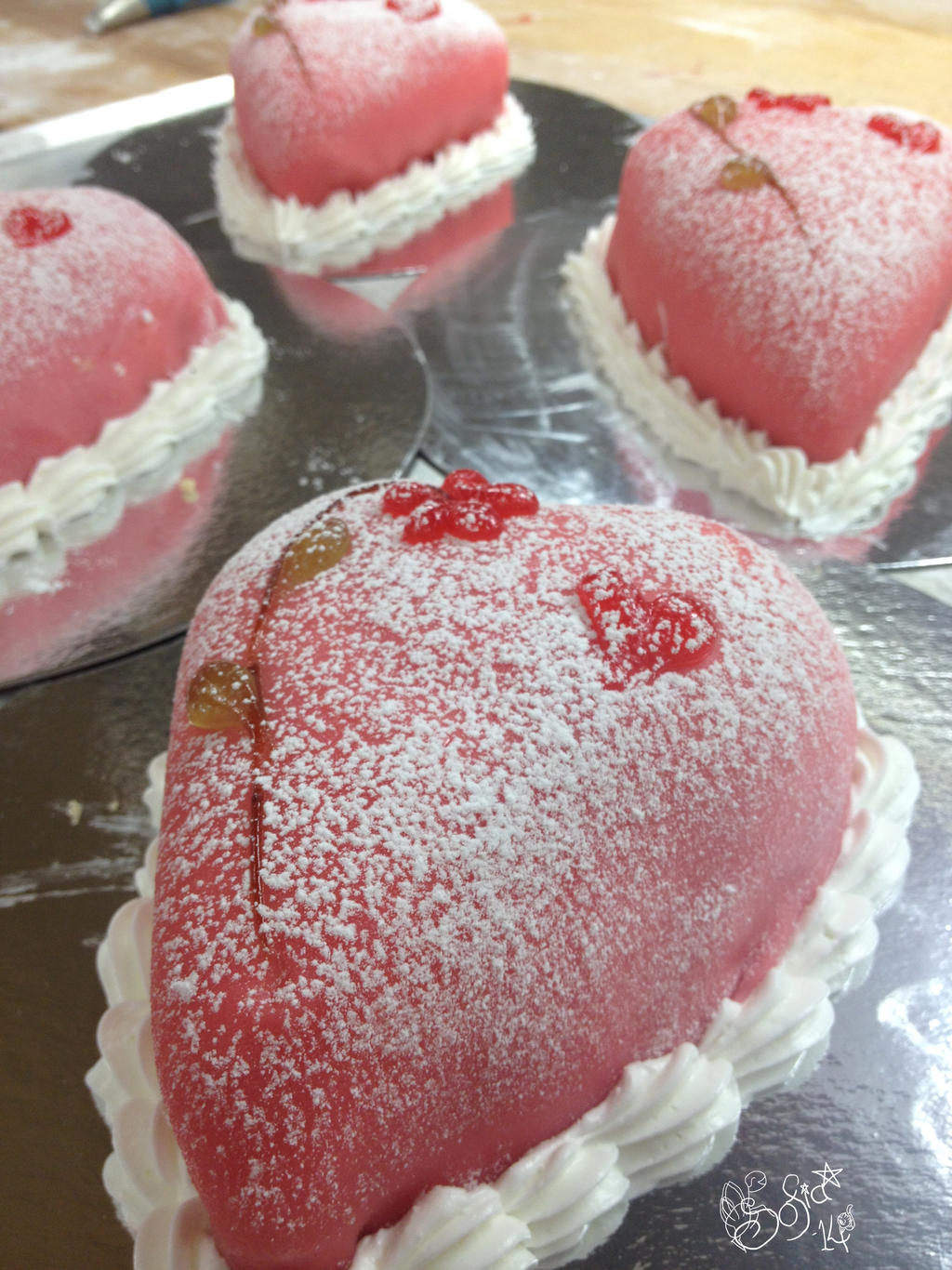 Valentine cake - close up