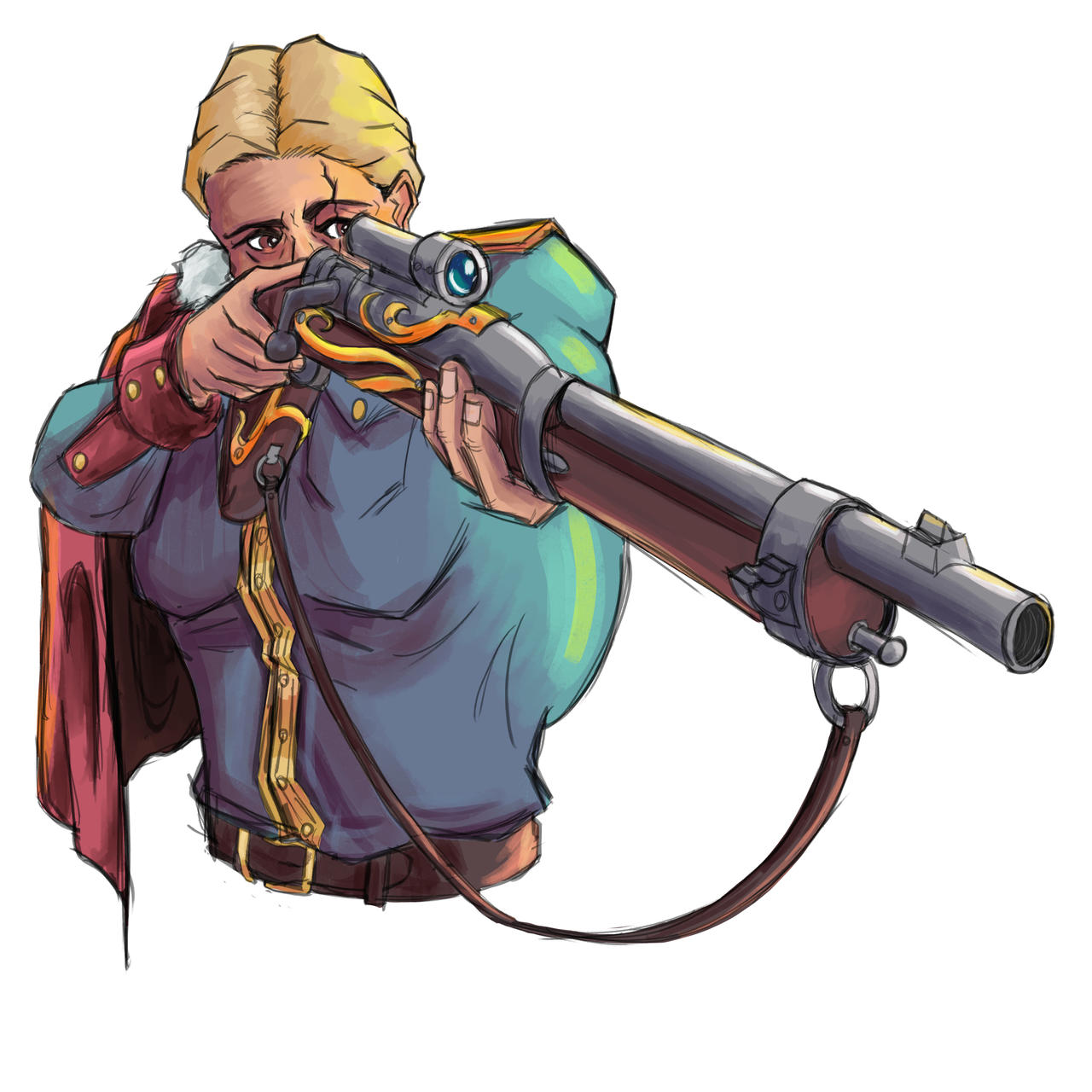 Coast guard character - gun