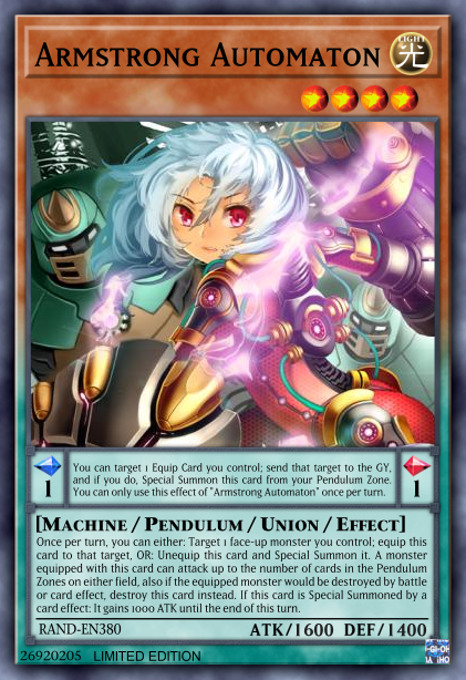 yugioh union cards My XYZ Deck Profile for Post Maze of the Master You can only use this effect of Union Driver once per turn. Armstrong Automaton - Union Pendulum