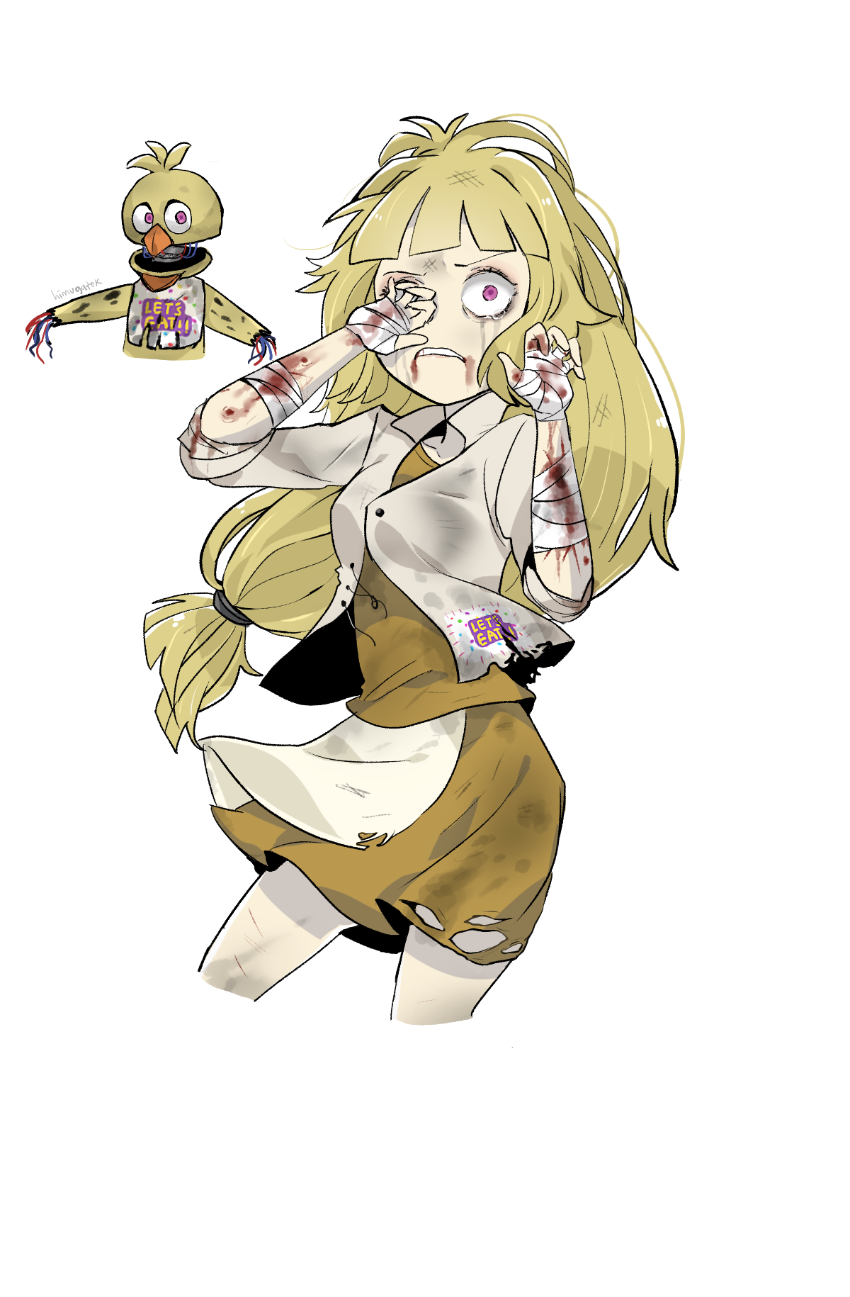 Human! Withered Chica by Amythestx on DeviantArt