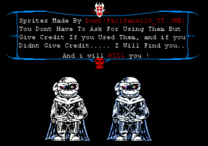 Dust sans V2 Sprite by DustFellSans110YT on DeviantArt