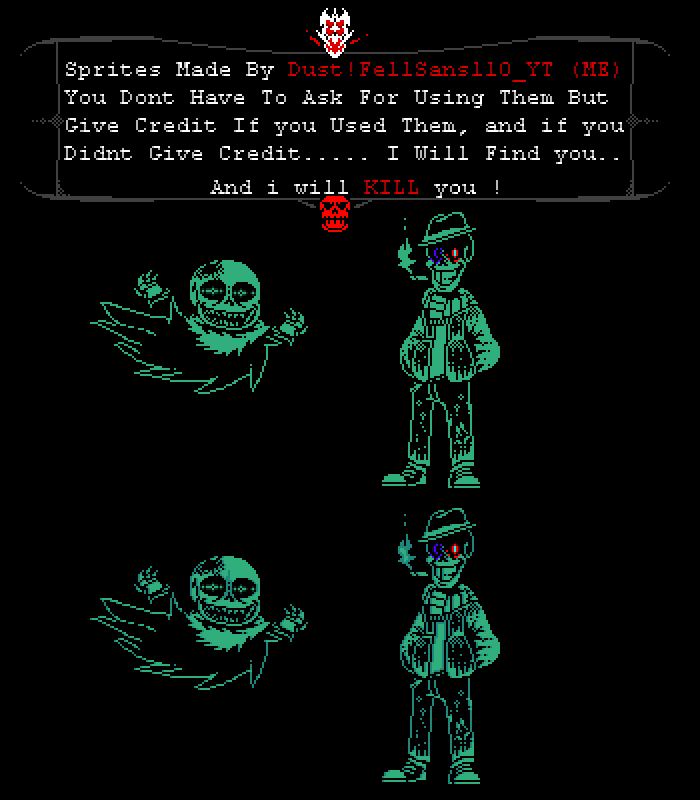 Dust sans V2 Sprite by DustFellSans110YT on DeviantArt