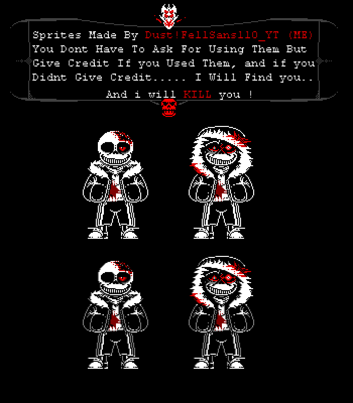 Horror sans sprite by Mrmitten on DeviantArt