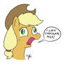 Applejack leiks chocolate milk