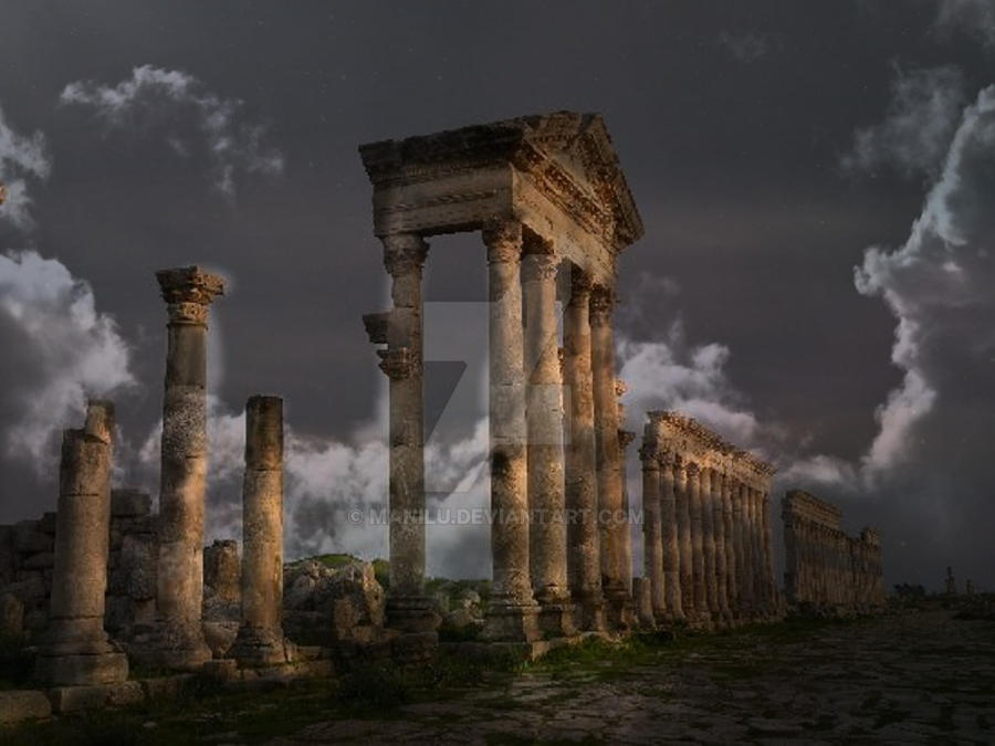 Ruins background by manilu on DeviantArt