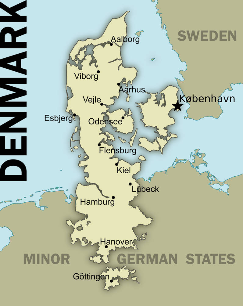Poster map of the Kingdom of Denmark by MattiafromEsperia on DeviantArt