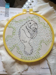 Manatee Embroidery