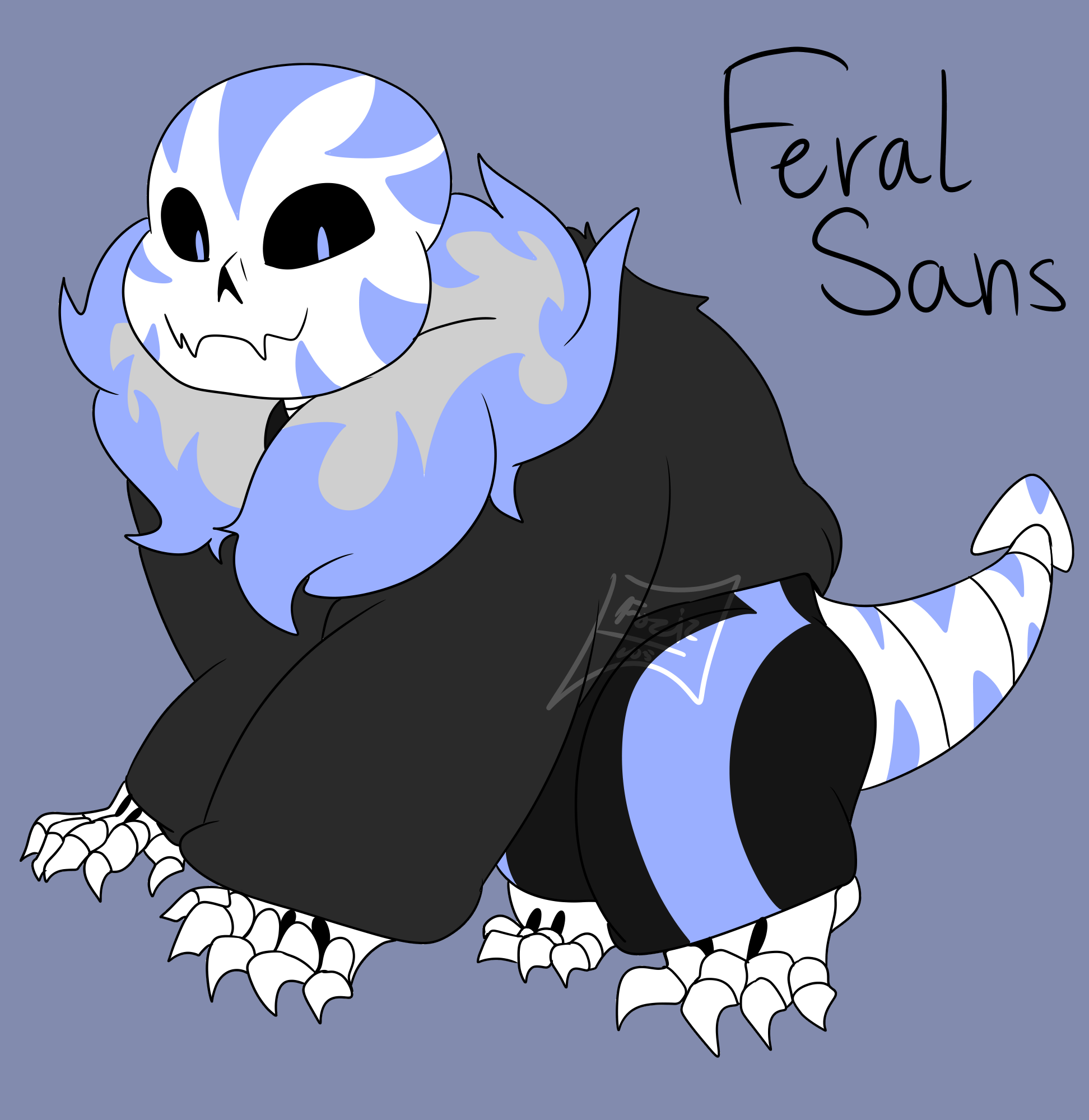 Feral!Sans 2.0 by Foziz105