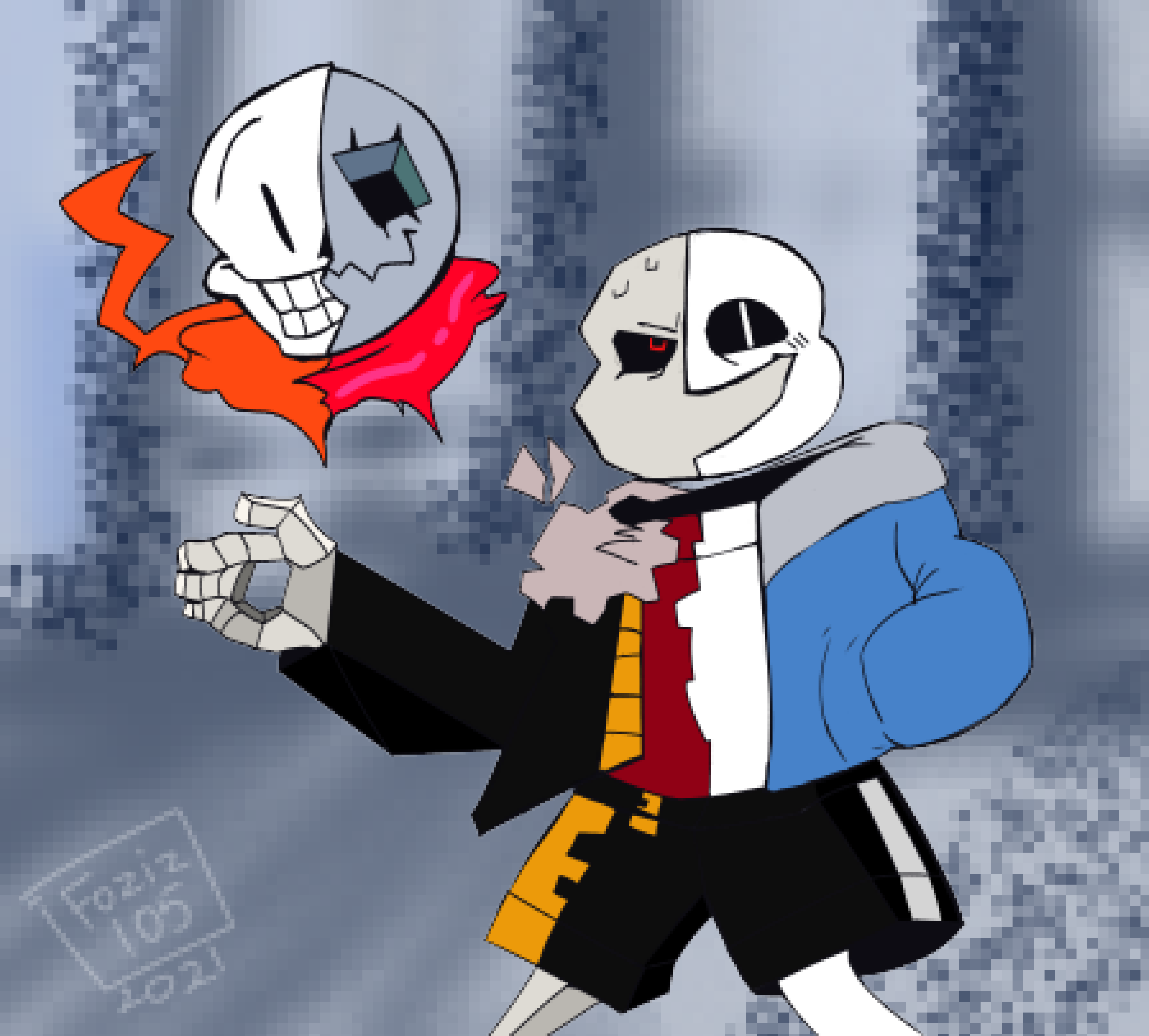 Ena X Undertale Fanart Sans And Papyrus By Foziz105 On Deviantart