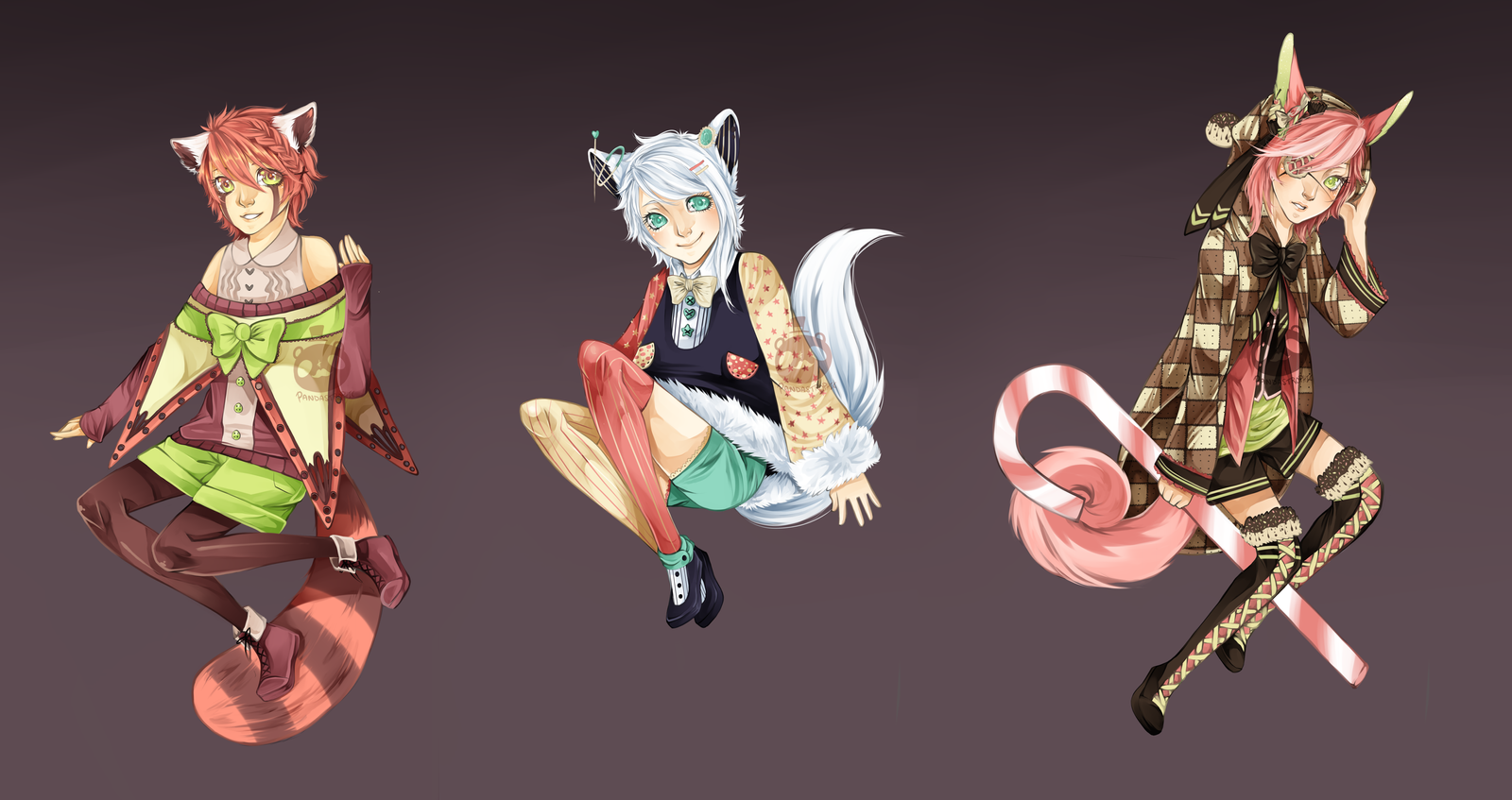 Kimonomimi fluffy tail batch paintings