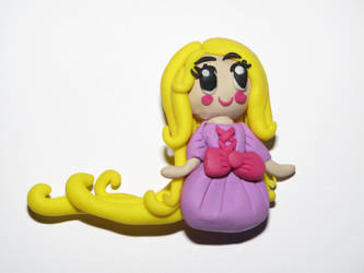 Rapunzel from Tangled in Fimo
