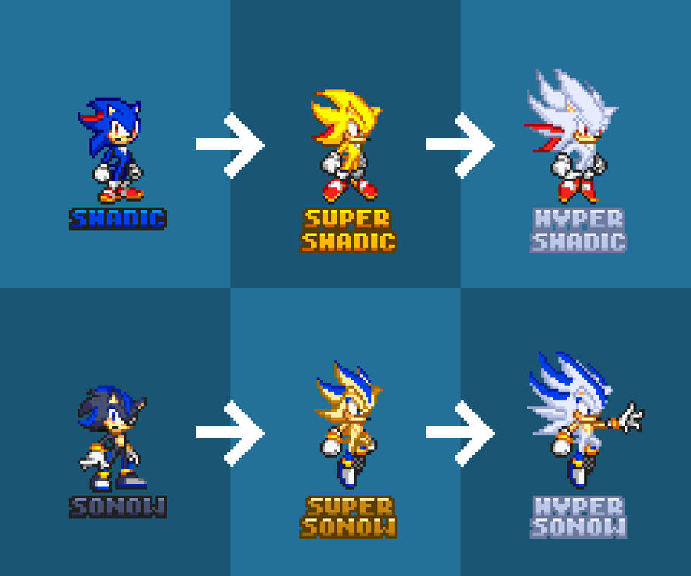 Shadic and Sonow Forms (Sonic + Shadow Fusions) by NazoCrystal on ...