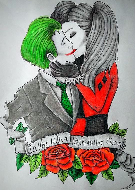 Joker And Harley Quinn Tattoo Design By Loulouland On Deviantart Joker And Harley Quinn Tattoo Design By Loulouland On Deviantart