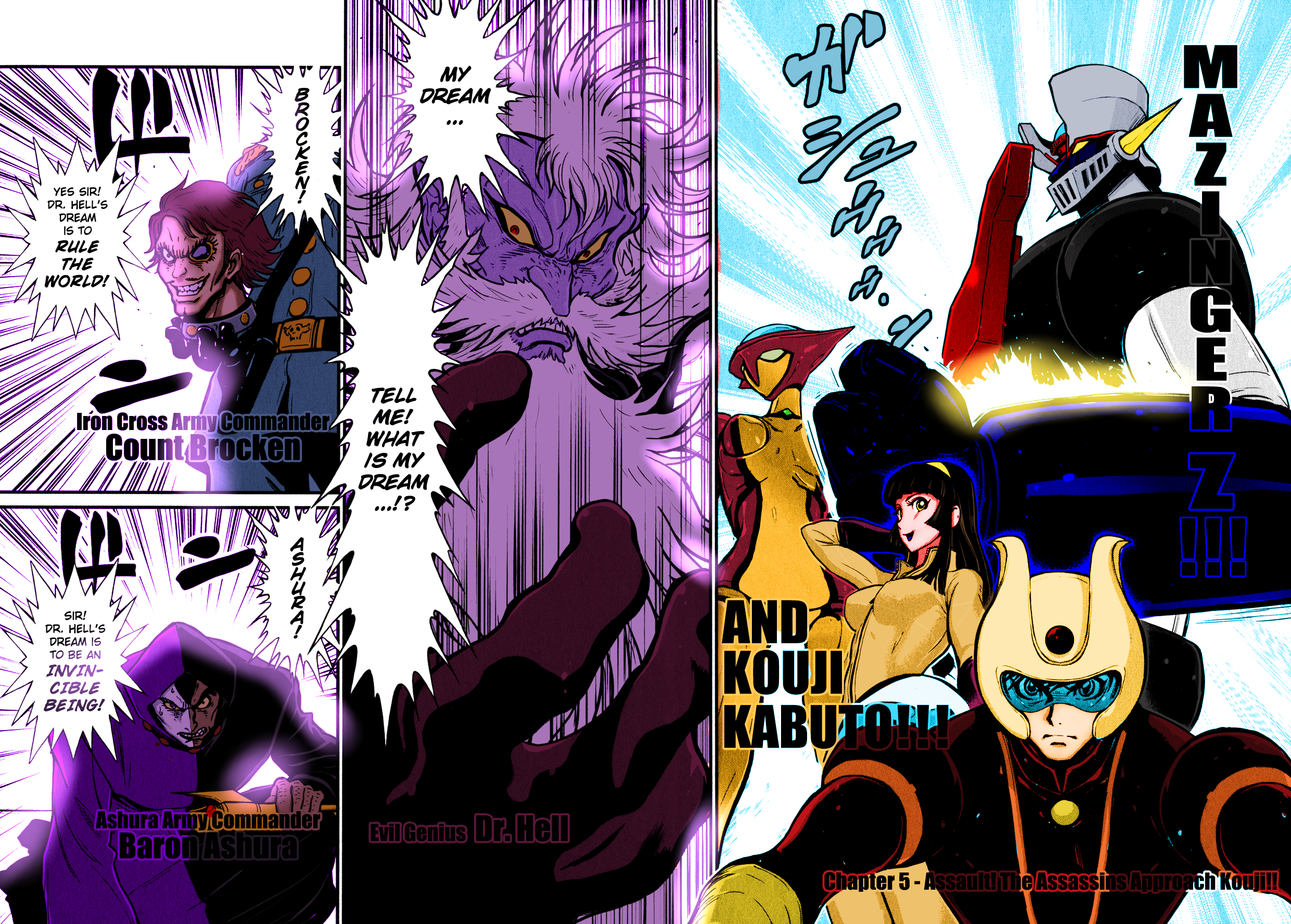 Shin Mazinger Zero- Vol.2 Pg.04 and 05 Color by Destroys30 on