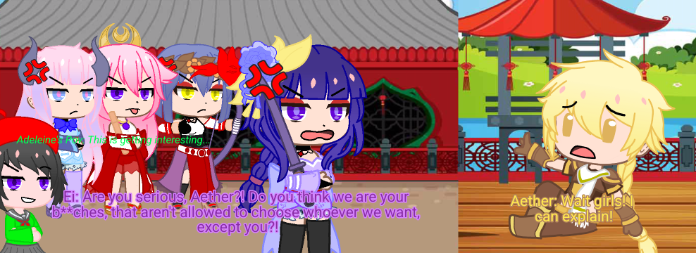 Inazuma Girls angry at Aether by Destroys30 on DeviantArt