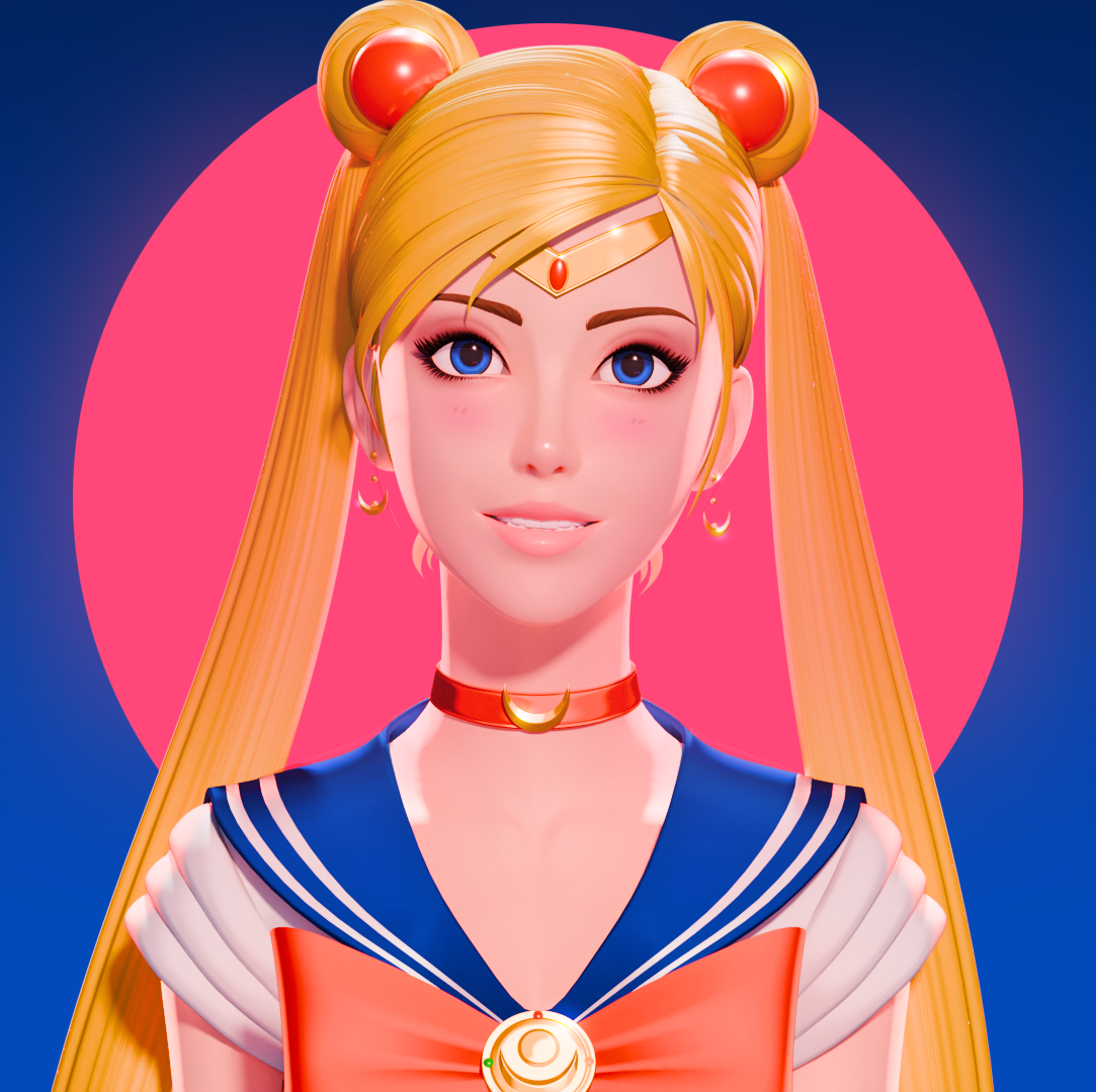 Sailor Moon (1 of 4) (Smile) (NOT AI Generated)