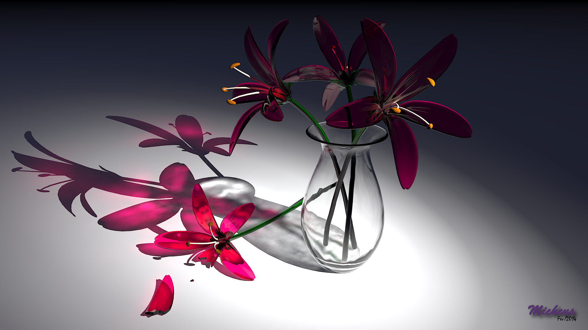 Glass Flower (close up) by Micheuss on DeviantArt Glass Flower (close up) by Micheuss on DeviantArt