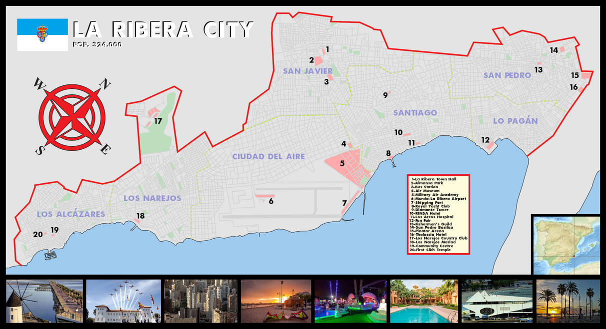 La Ribera Map La Ribera City by Silas-Coldwine on DeviantArt