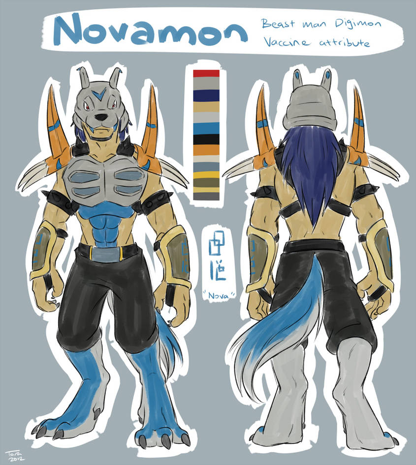 Novamon Novamon reference sheet by ToranekoStudios on DeviantArt